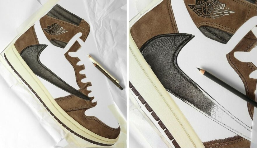 15 dibujos hiperrealistas de zapatillas que podrían hacerte pensar que son fotos
