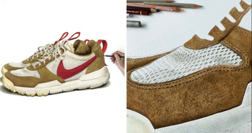 15 Hyper-Realistic Drawings Of Sneakers That Might Make You Think They're Photos