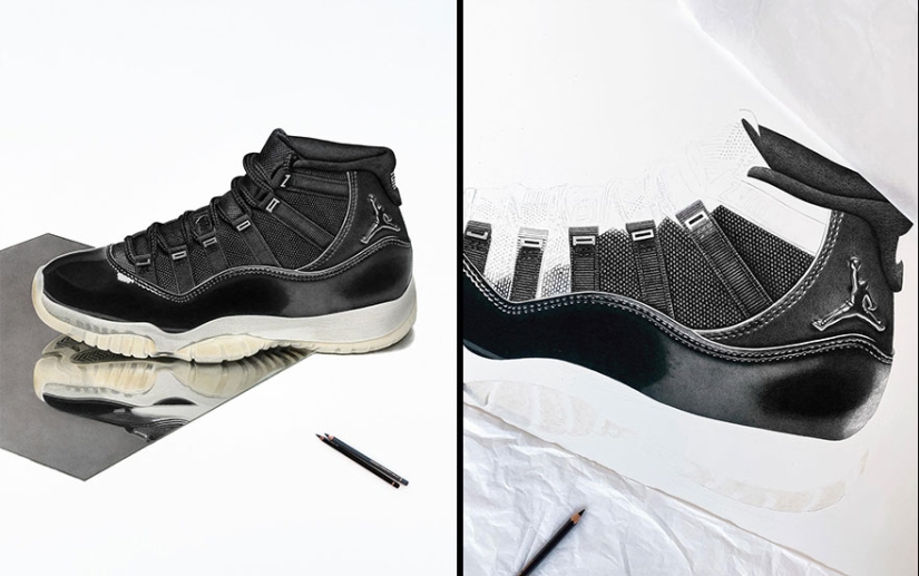 15 Hyper-Realistic Drawings Of Sneakers That Might Make You Think They're Photos