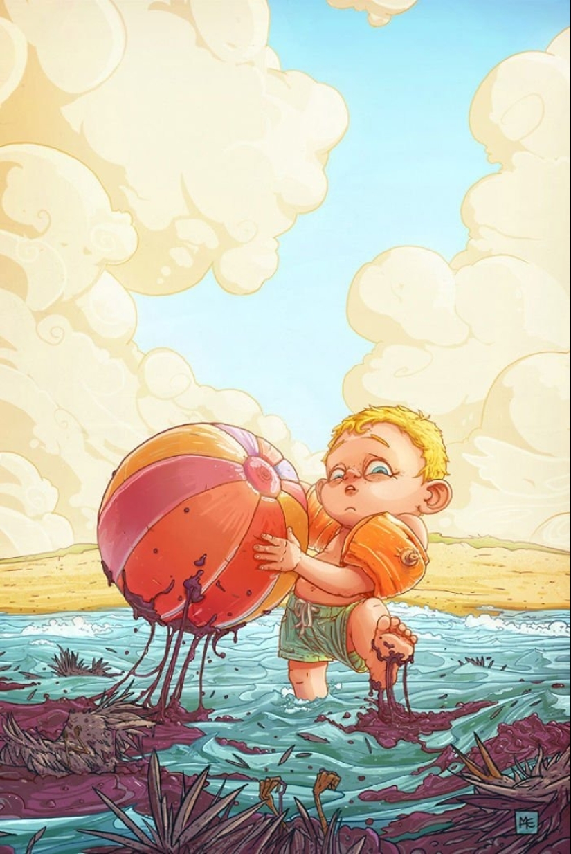 15 mordaces ilustraciones de un artista polaco que describen nuestra vida sin adornos