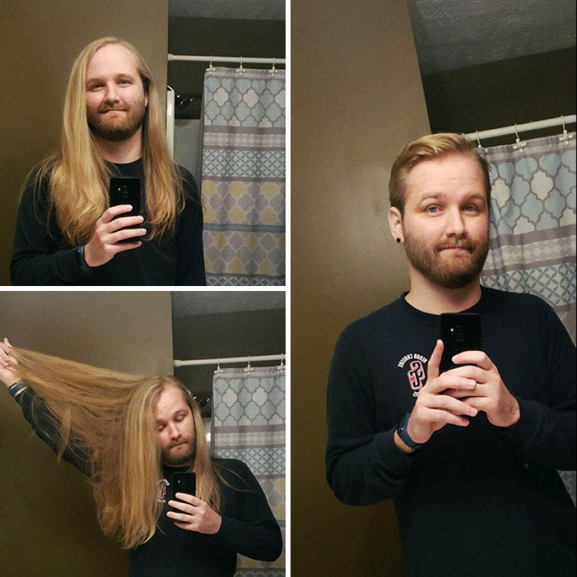 15 personas antes y después de cortarse el pelo largo para donarlo