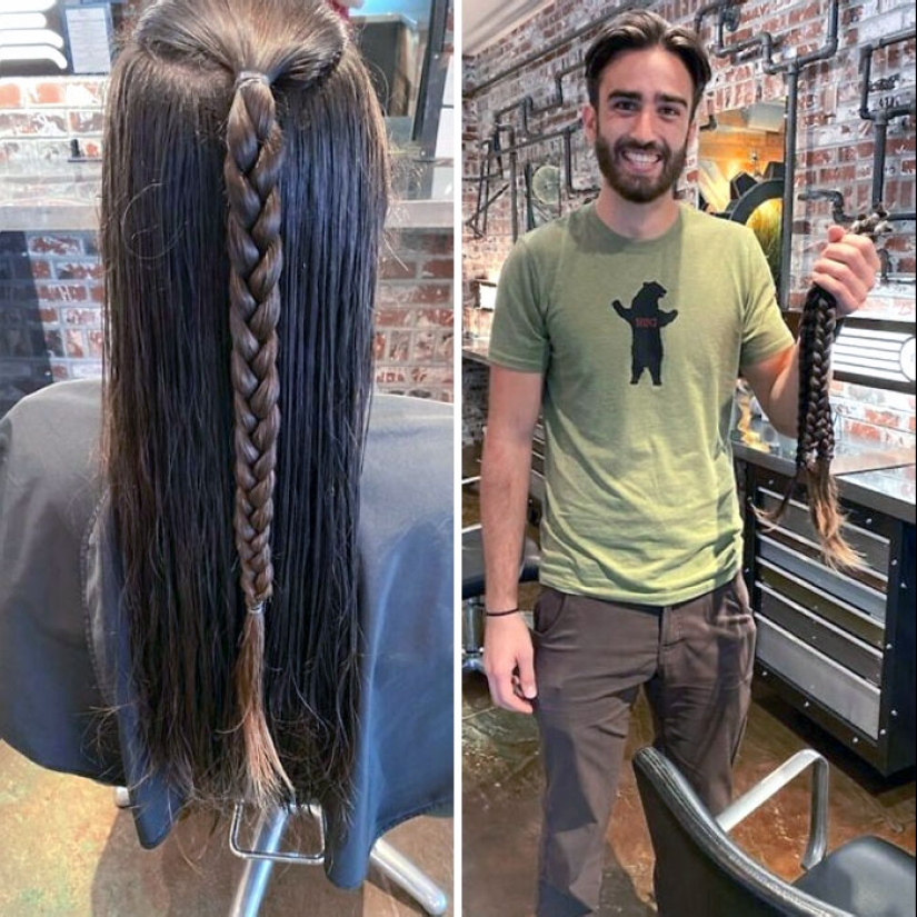 15 personas antes y después de cortarse el pelo largo para donarlo