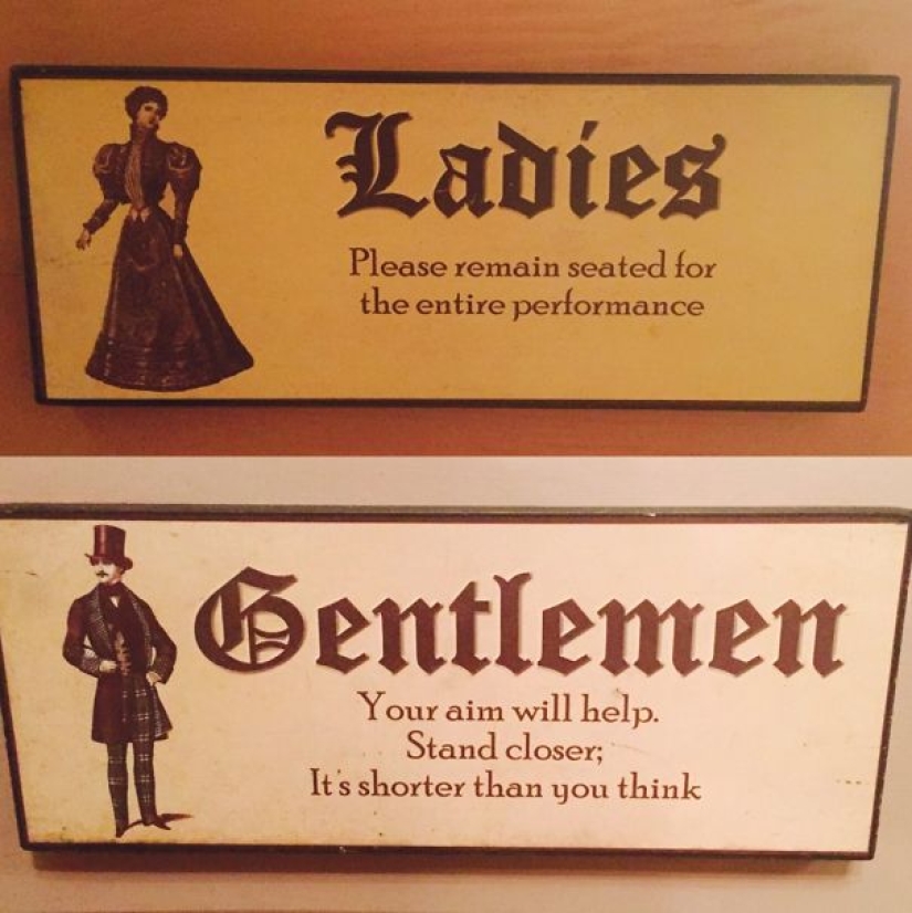 20 de los letreros de baño más creativos de todos los tiempos 20 de los letreros de baño más creativos de todos los tiempos