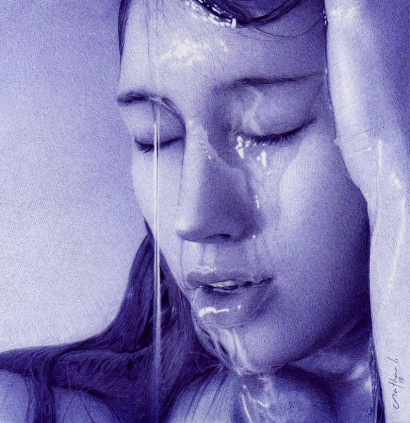 20 incredible paintings written with an ordinary ballpoint pen