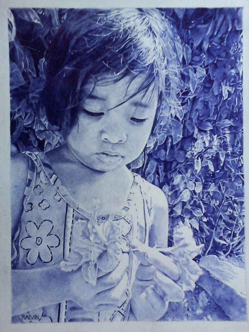 20 incredible paintings written with an ordinary ballpoint pen