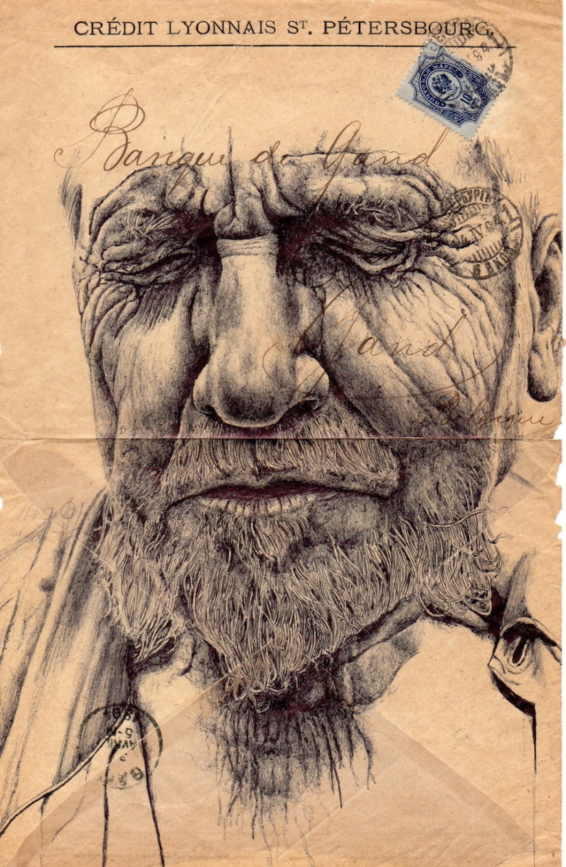 20 incredible paintings written with an ordinary ballpoint pen