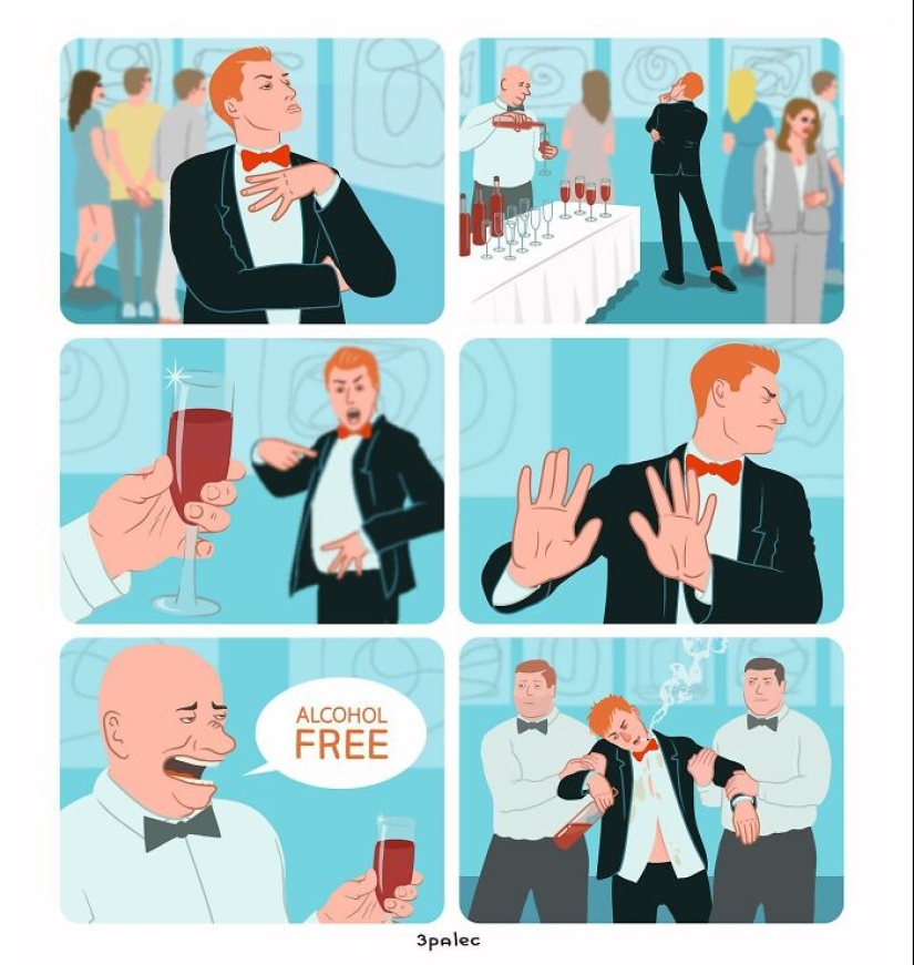 23 historietas divertidas con giros inesperados y una pizca de humor negro hechas por este artista