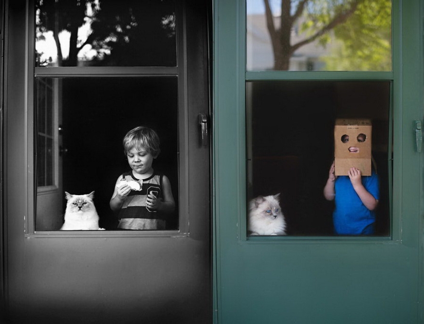 3+2. Niños y gatos fotografiados por Beth Mancuso 3+2. Niños y gatos fotografiados por Beth Mancuso