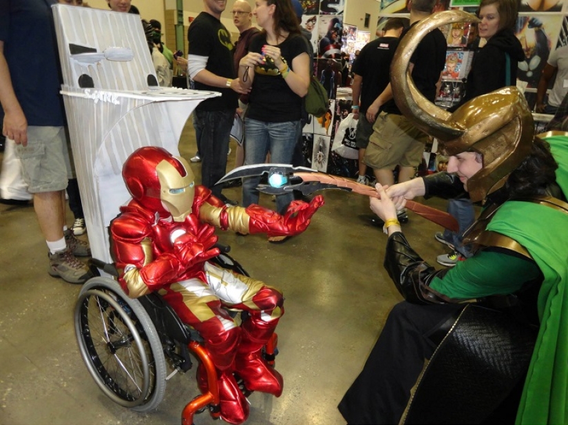 A father creates costumes for his son&#39;s wheelchair