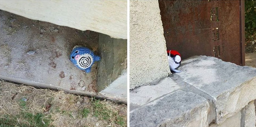 A good Samaritan crochets Pokemon and leaves them in places where they can be caught in Pokemon Go