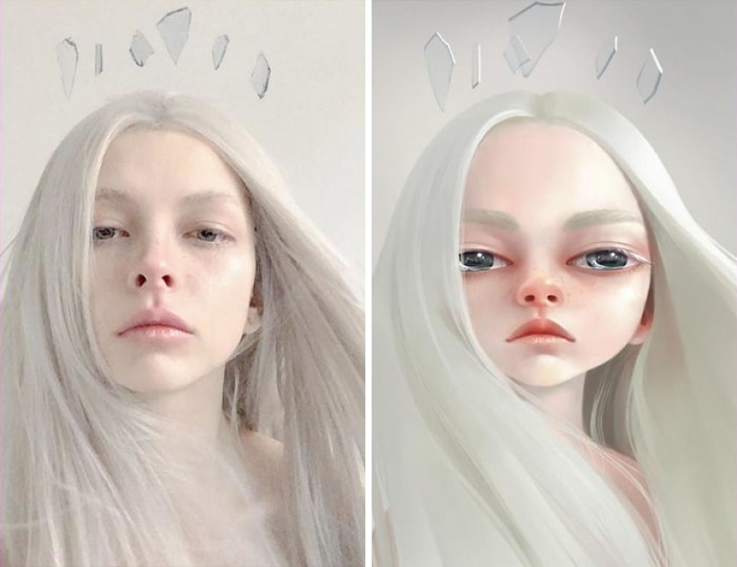 A lover of Disney and Pixar turns portraits of ordinary people into cartoons, and it's incredible!
