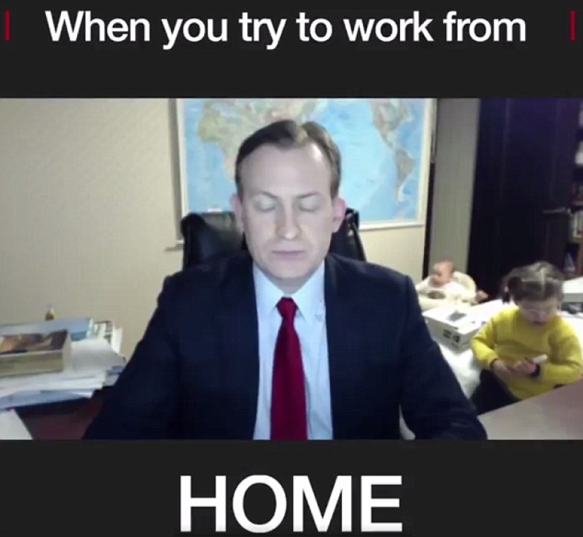 A professor from home gave an interview to the BBC, and his two children turned the video into a hit