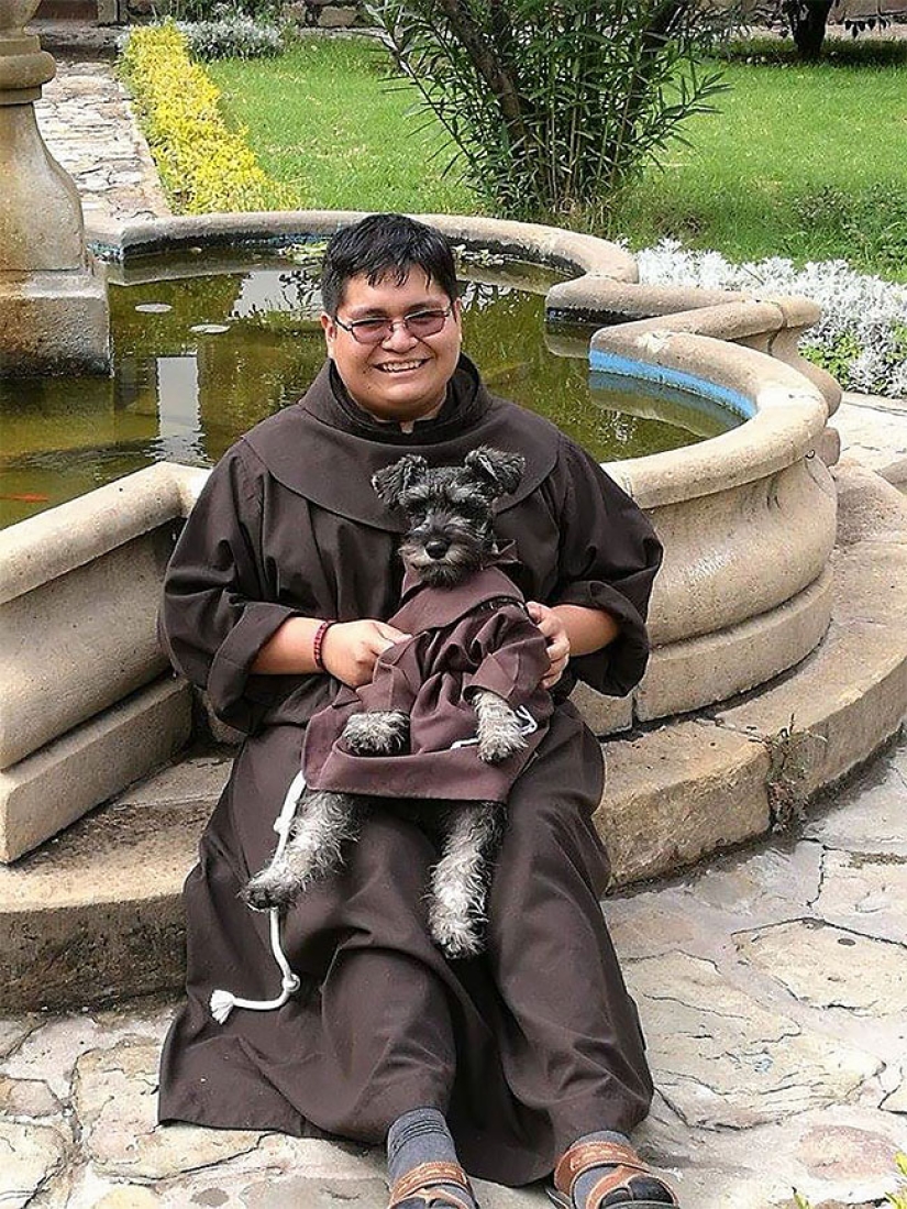 A stray dog became a real Catholic monk