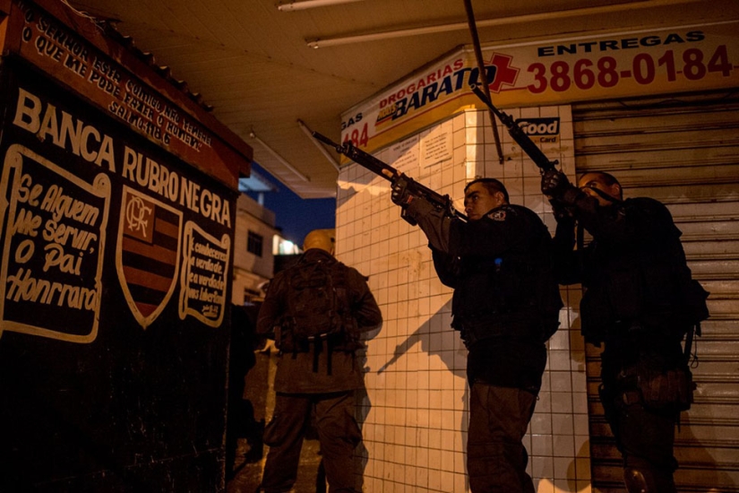 A walk through the dangerous favelas of Rio de Janeiro in the company of Brazilian special forces