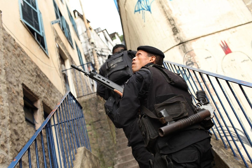 A walk through the dangerous favelas of Rio de Janeiro in the company of Brazilian special forces
