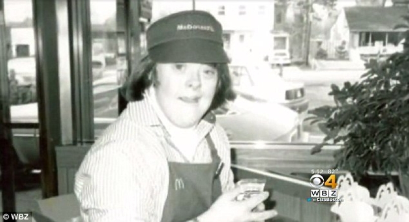 A woman with Down syndrome who has worked all her life at McDonald's was given a fun party to retire