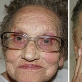 Abuela de 80 años le pidió a su nieta que la maquillara y amaneció famosa