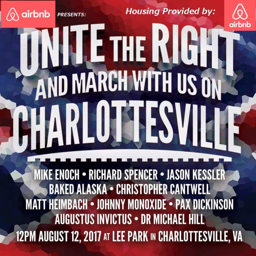 Airbnb service deleted the accounts of those who booked accommodation near the neo-Nazi rally