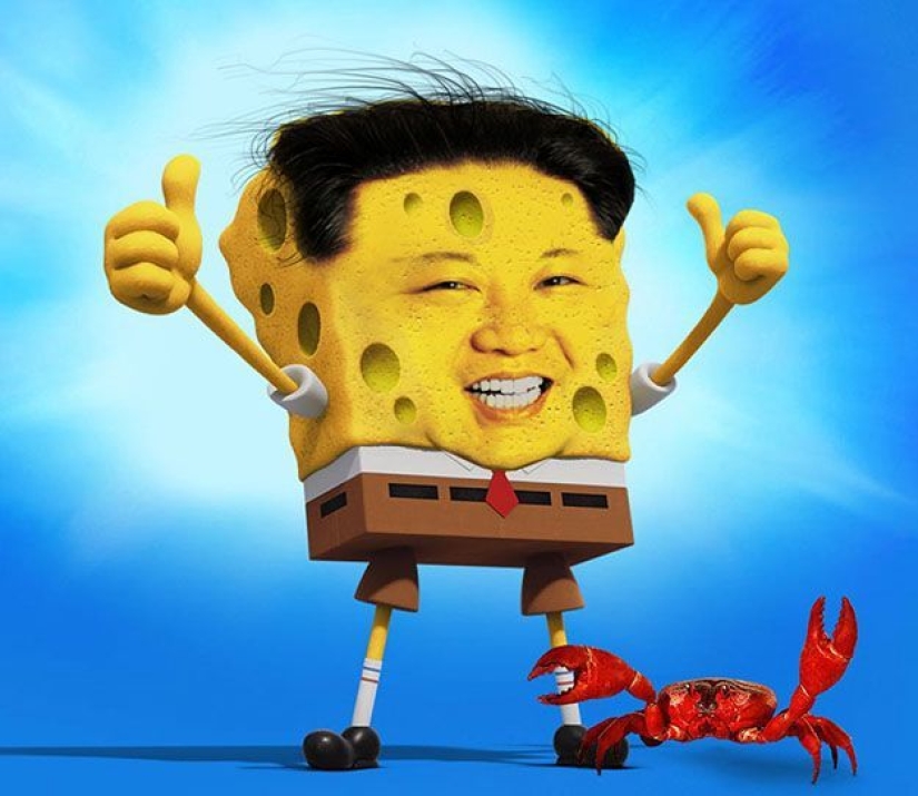 Alegre Kim Jong-un se convirtió en el héroe de Photoshop Alegre Kim Jong-un se convirtió en el héroe de Photoshop