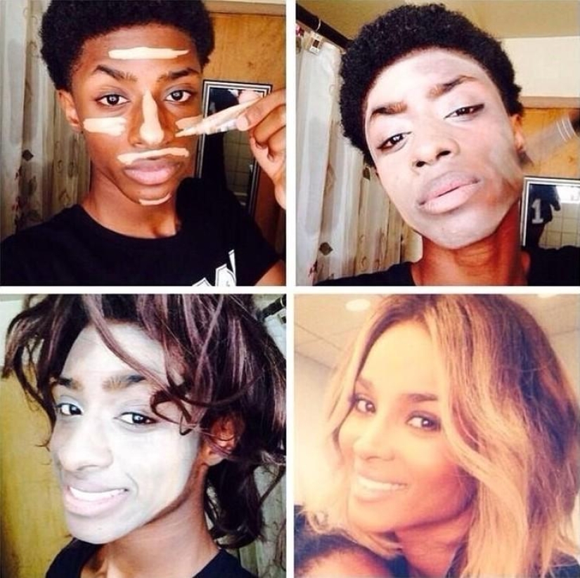 Almost looks like a new network trend #MakeupTransformation