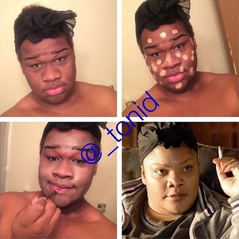 Almost looks like a new network trend #MakeupTransformation