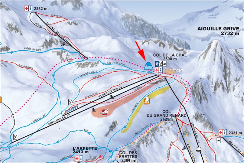 Alpes "a excepción de los esquís": cuevas de grutas de nieve Alpes "a excepción de los esquís": cuevas de grutas de nieve