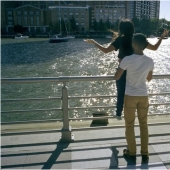 Amantes en las calles de Nueva York