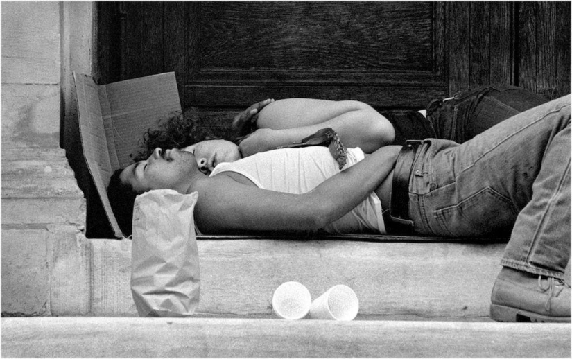 Amantes en las calles de Nueva York