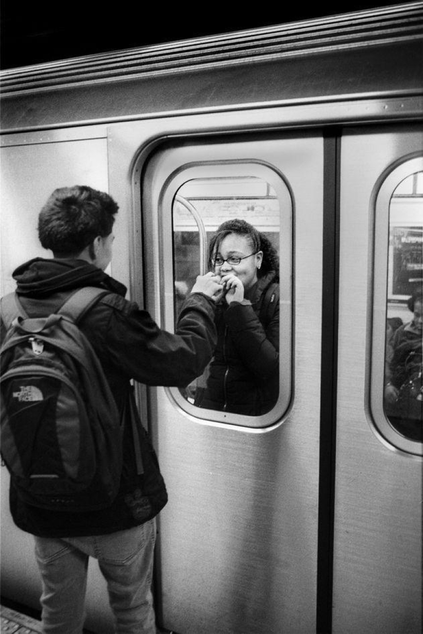 Amantes en las calles de Nueva York