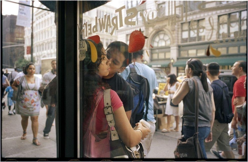 Amantes en las calles de Nueva York