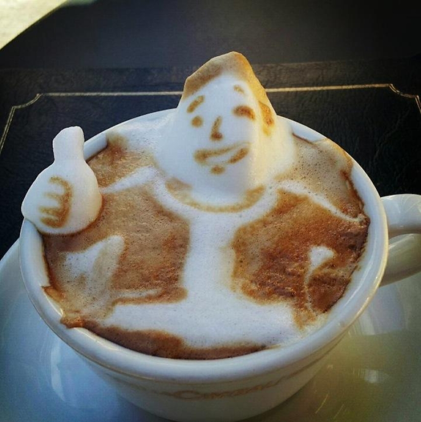 Amazing 3D Latte Drawings