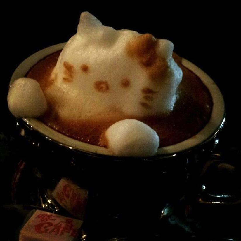 Amazing 3D Latte Drawings
