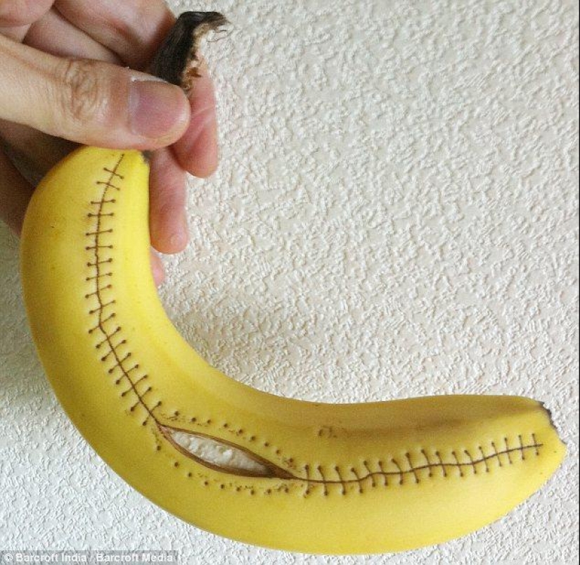 Amazing drawings on bananas