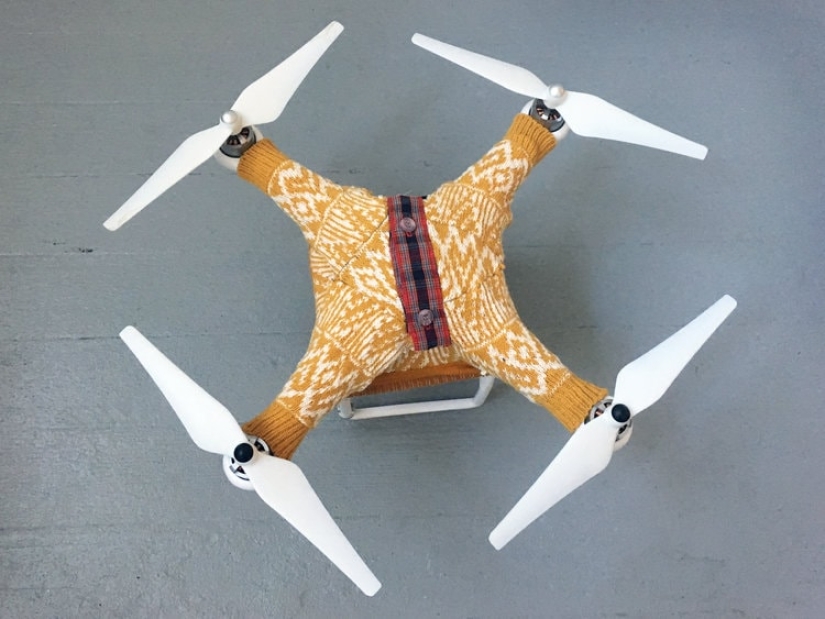 American woman sells $200 sweaters for drones to make them "more comfortable" American woman sells $200 sweaters for drones to make them "more comfortable"