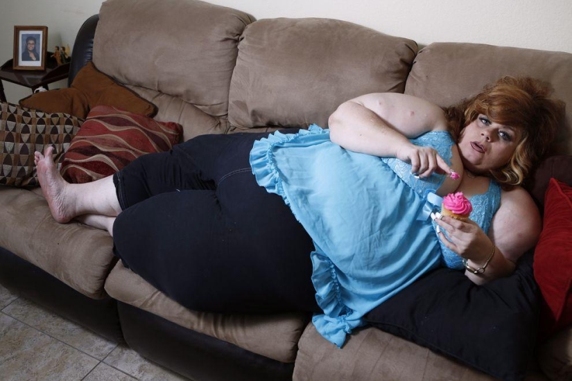 Americana se pone cachonda con la comida