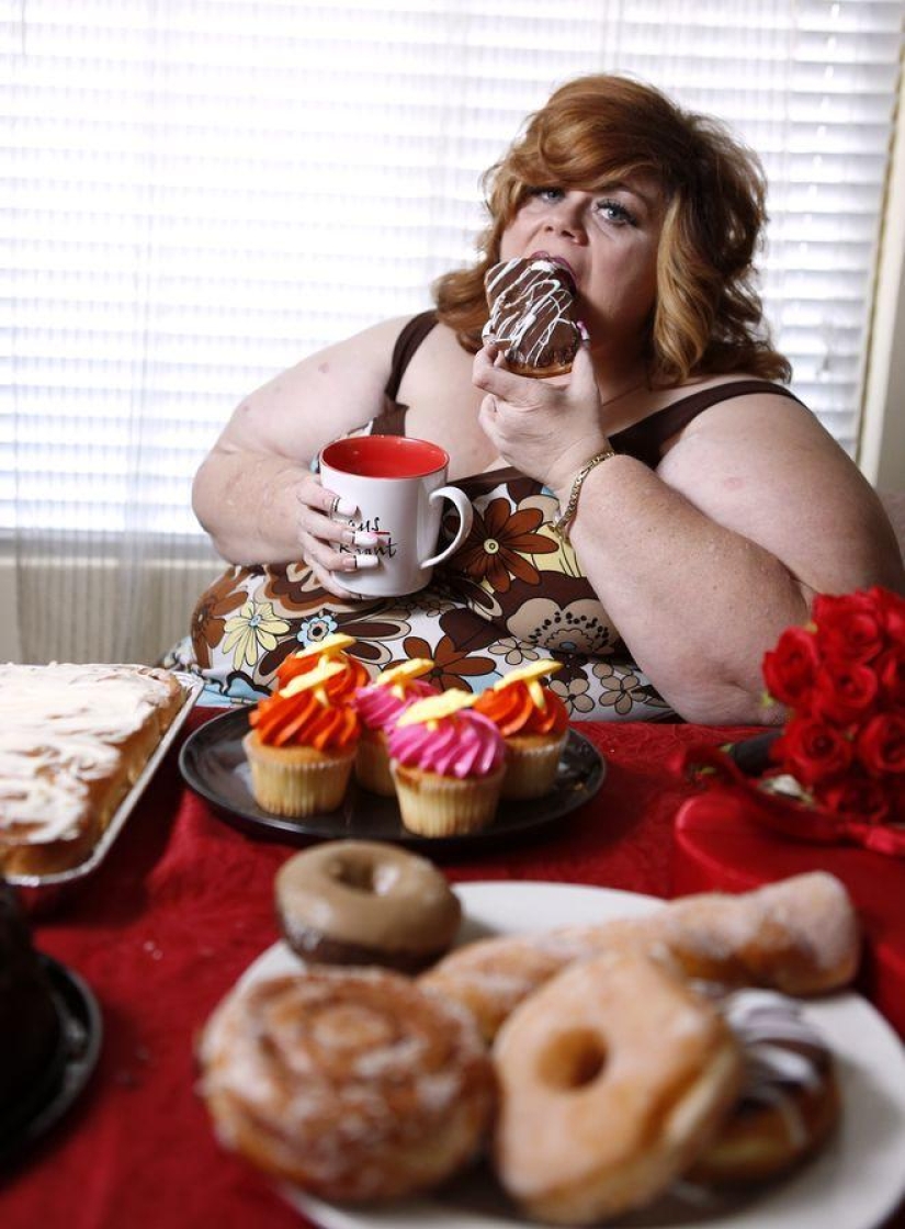 Americana se pone cachonda con la comida