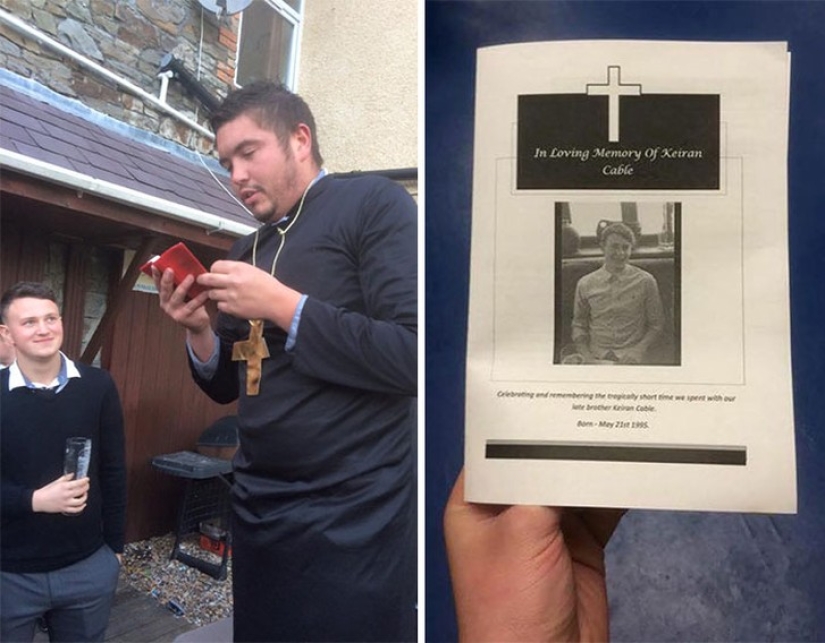 Amigos organizaron un funeral falso para un chico que pasaba todo el tiempo con su novia