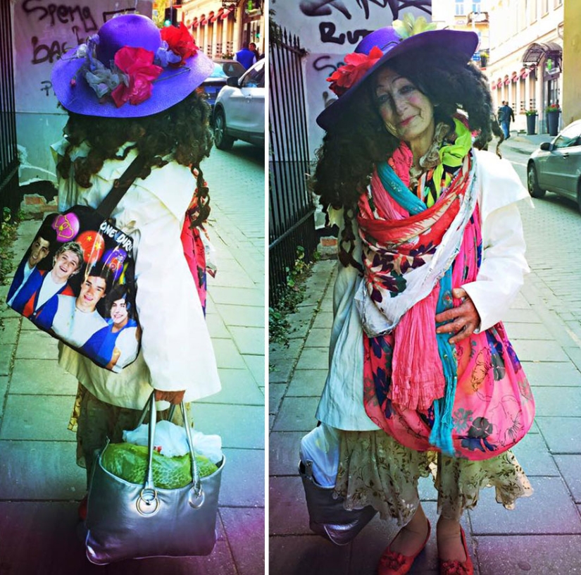 An 80-year-old homeless woman from Vilnius has become a local celebrity and a real style icon