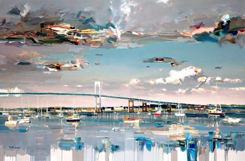An artist who paints in oil as if it were a watercolor An artist who paints in oil as if it were a watercolor