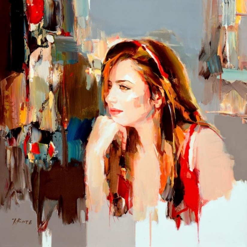 An artist who paints in oil as if it were a watercolor An artist who paints in oil as if it were a watercolor