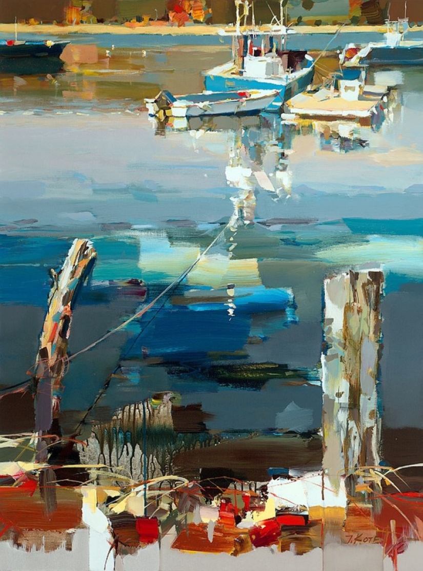 An artist who paints in oil as if it were a watercolor An artist who paints in oil as if it were a watercolor