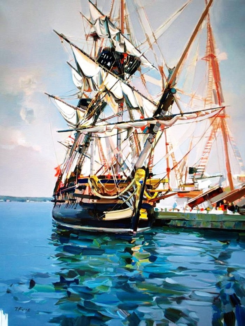 An artist who paints in oil as if it were a watercolor An artist who paints in oil as if it were a watercolor