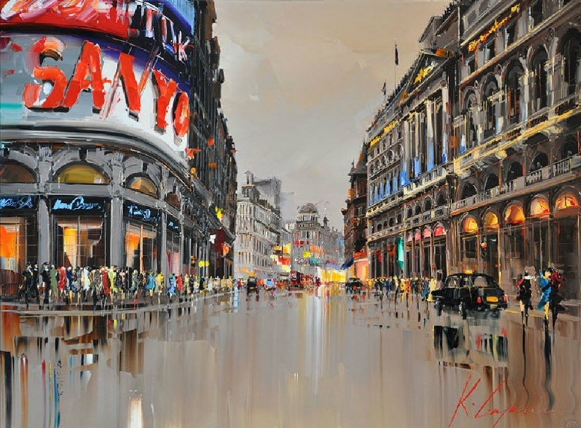 An artist who paints with sun and rain