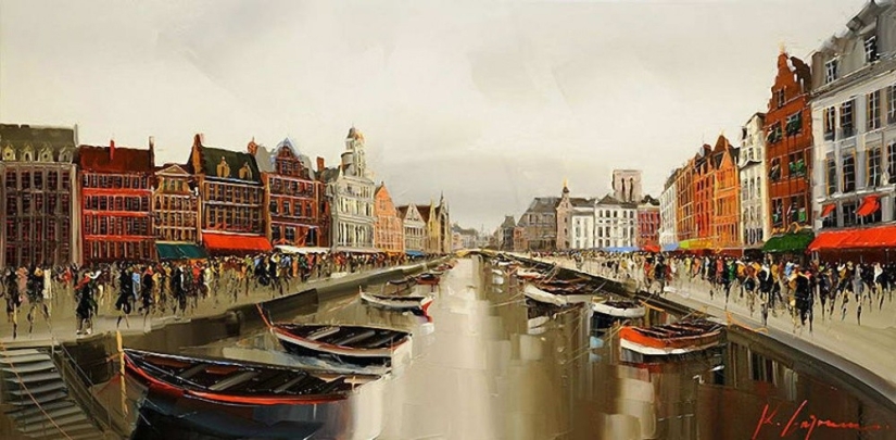 An artist who paints with sun and rain