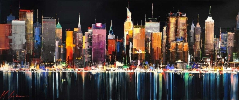 An artist who paints with sun and rain