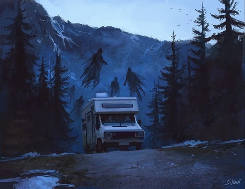 An Austrian artist draws scary scenes that will keep you awake today: 13 photos