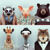 animales con ropa