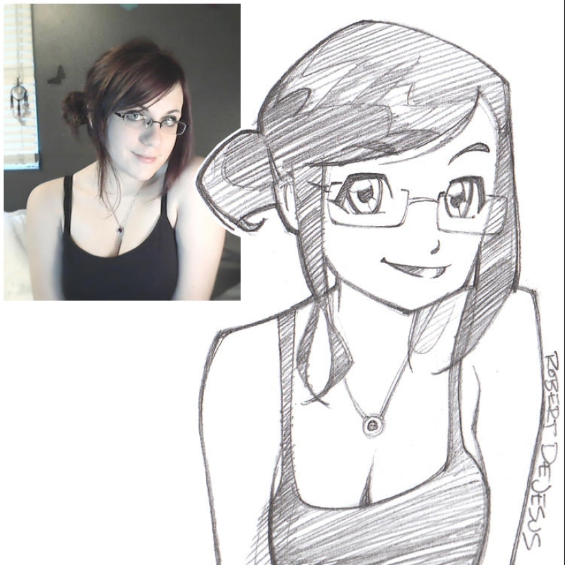 Anime characters from real people Anime characters from real people