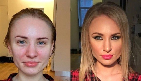 Another face: with the help of makeup, a makeup artist skillfully turns ordinary girls into real beauties