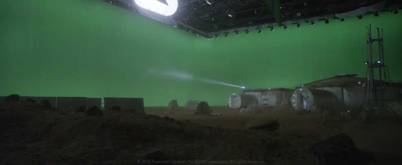 Antes y después de Increíbles efectos visuales en la película &quot;El marciano&quot;